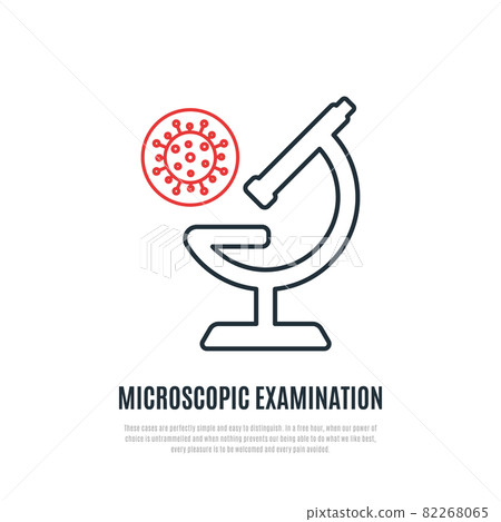 Microscope line icon. Microscope line icon. 82268065