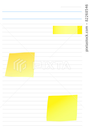 帶有粘滯便箋的筆記本插圖 插圖素材 圖庫