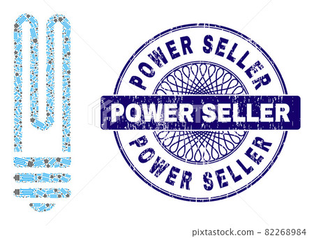Fluorescent Bulb Fractal Mosaic of Fluorescent Bulb Items and Grunge Power Seller Round Guilloche Seal Fluorescent Bulb Fractal Mosaic of Fluorescent Bulb Items and Grunge Power Seller Round Guilloche Seal 82268984