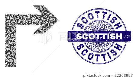 Turn Right Recursive Collage of Turn Right... - Stock Illustration ...