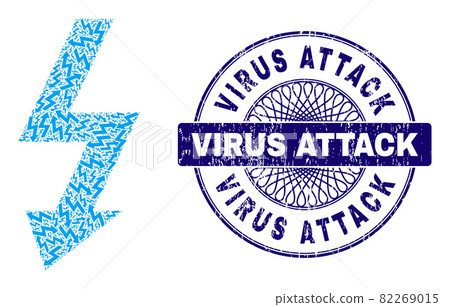 High Voltage Fractal Collage of High Voltage Items and Distress Virus Attack Round Guilloche Stamp High Voltage Fractal Collage of High Voltage Items and Distress Virus Attack Round Guilloche Stamp 82269015