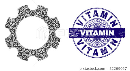 Gear Fractal Composition of Gear Icons and... - Stock Illustration ...