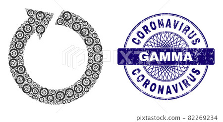 Rotate Recursion Composition of Rotate Items and Textured Coronavirus Gamma Round Guilloche Seal Stamp Rotate Recursion Composition of Rotate Items and Textured Coronavirus Gamma Round Guilloche Seal Stamp 82269234