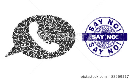 Phone Message Recursion Mosaic of Phone Message Items and Grunge Say No! Round Guilloche Seal Phone Message Recursion Mosaic of Phone Message Items and Grunge Say No! Round Guilloche Seal 82269317