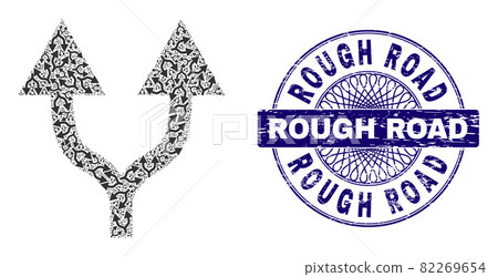 Split Arrows Up Recursive Mosaic of Split... - Stock Illustration ...