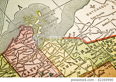 Apostle Islands on vintage map 82269990