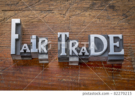 fair trade words in metal type fair trade words in metal type 82270215