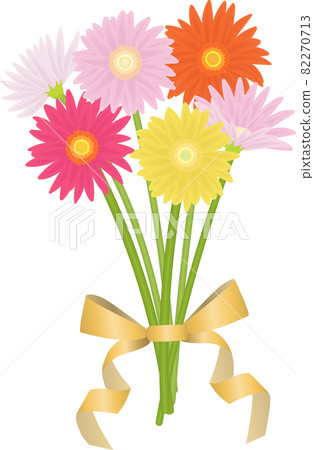 Bouquet of colorful gerberas (vector illustration) Bouquet of colorful gerberas (vector illustration) 82270713