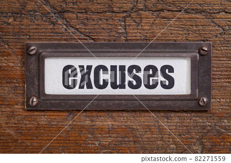 excuses - file cabinet label 82271559