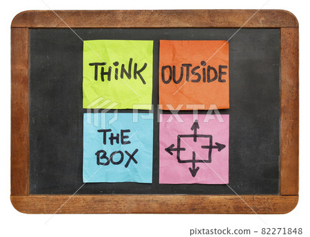 think outside the box concept 82271848