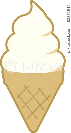 流行和可愛的軟冰淇淋的插圖 82271916