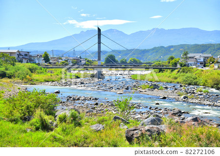 Sakaebashi / Upstream from the vicinity of the Chikuma River / Looking toward Sakaebashi (Sakuho Town, Nagano Prefecture) [2021.9] 82272106