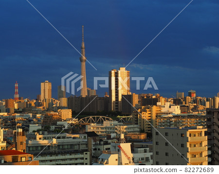 Sky tree and rainbow Sky tree and rainbow 82272689