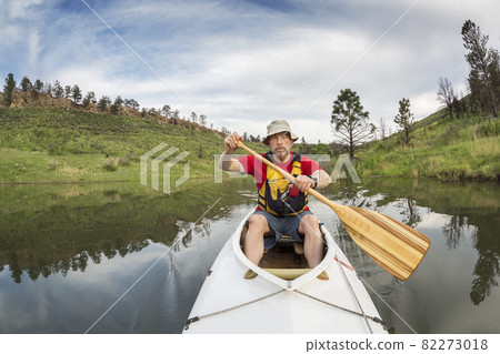 senior athletic canoe paddler senior athletic canoe paddler 82273018