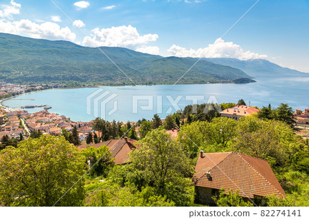 Ohrid city and lake Ohrid, Macedonia Ohrid city and lake Ohrid, Macedonia 82274141