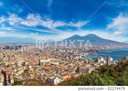 Napoli  and mount Vesuvius in  Italy Napoli  and mount Vesuvius in  Italy 82274479