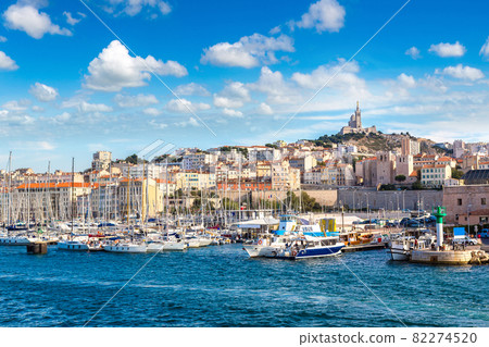 Notre Dame de la Garde and olf port in Marseille, France Notre Dame de la Garde and olf port in Marseille, France 82274520