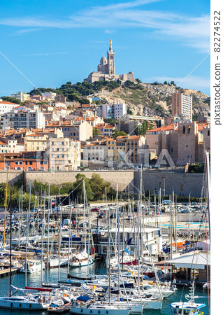 Notre Dame de la Garde and olf port in Marseille, France Notre Dame de la Garde and olf port in Marseille, France 82274522