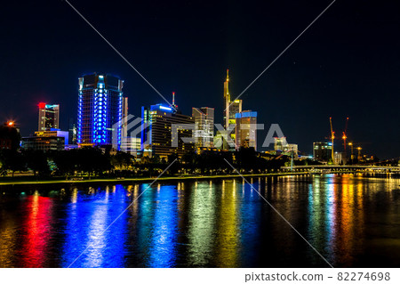 Frankfurt am Main during sunset 82274698