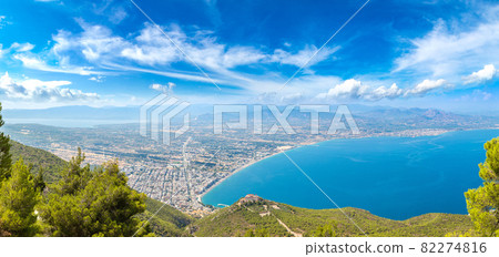 Panoramic view of Loutraki, Greece 82274816