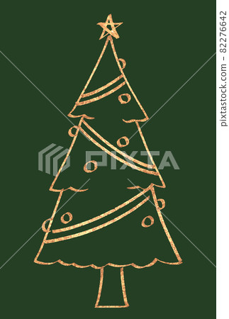 Pen drawing_glitter_Christmas tree - Stock Illustration [82276642] - PIXTA