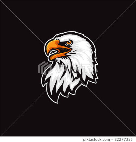 Eagle head logo vector Template on black background 82277355