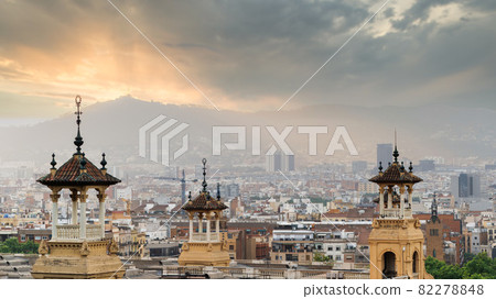 View of Barcelona from The Palau Nacional 82278848