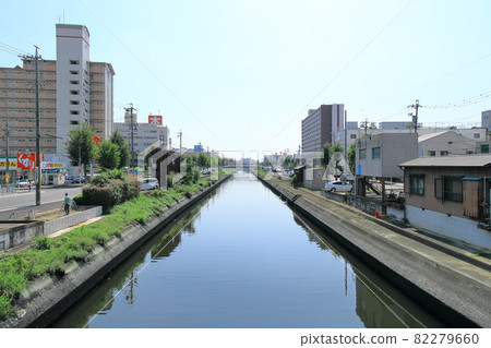 Mizuho Ward, Atsuta Ward, Nagoya City Shinbori River seen from Jingu Higashibashi Mizuho Ward, Atsuta Ward, Nagoya City Shinbori River seen from Jingu Higashibashi 82279660