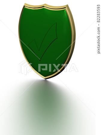 Classical sheild isolated on the white 82283593