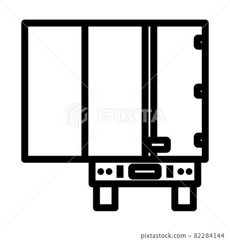 Truck Trailer Rear View Icon Truck Trailer Rear View Icon 82284144