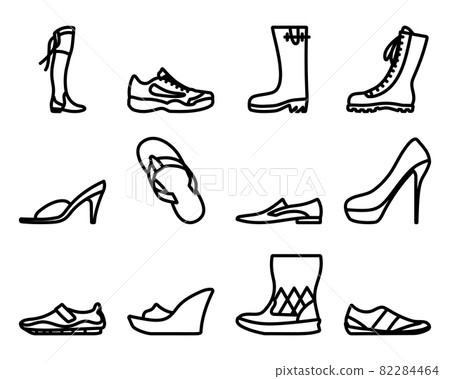 Footwear Icon Set Footwear Icon Set 82284464