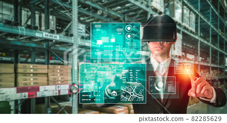Future virtual reality technology for innovative VR warehouse management 82285629