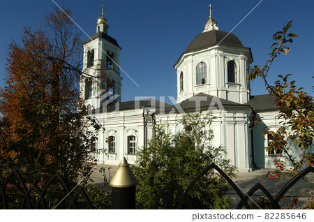 Tsaritsino museum and reserve in Moscow. View of the Church of Our Lady of "Life-giving source" with a bell tower. Tsaritsino museum and reserve in Moscow. View of the Church of Our Lady of "Life-giving source" with a bell tower. 82285646