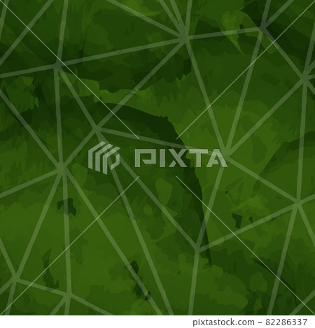 green seamless pattern with watercolor stains and polygonal line triangles, endless vector background. 82286337
