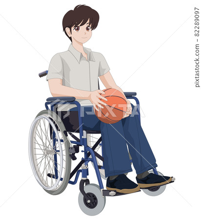 坐在輪椅上的男孩 82289097