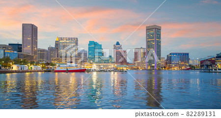 Baltimore city downtown skyline USA Baltimore city downtown skyline USA 82289131