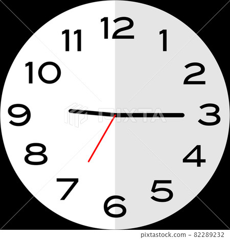 Quarter past 9 o'clock analog clock icon Quarter past 9 o'clock analog clock icon 82289232