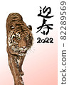 New Year's card tiger 82289569
