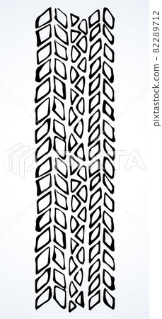 Traces of tires. Vector drawing Traces of tires. Vector drawing 82289712