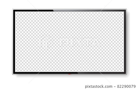 Realistic TV screen mock up isolated on white 82290079