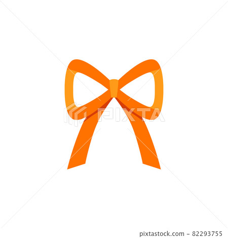 Orange ribbon illustration - Stock Illustration [82293755] - PIXTA