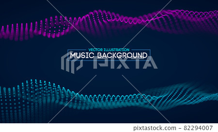 Music Background Blue abstract futuristic background. Future technology vector noise abstract technology science background. EPS 10. Music Background Blue abstract futuristic background. Future technology vector noise abstract technology science background. EPS 10. 82294007