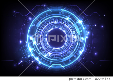 Futuristic Sci-Fi glowing HUD element. Abstract engineer hi-tech background. Data computer of head-up display interface. Virtual reality technology innovation screen Futuristic Sci-Fi glowing HUD element. Abstract engineer hi-tech background. Data computer of head-up display interface. Virtual reality technology innovation screen 82294133