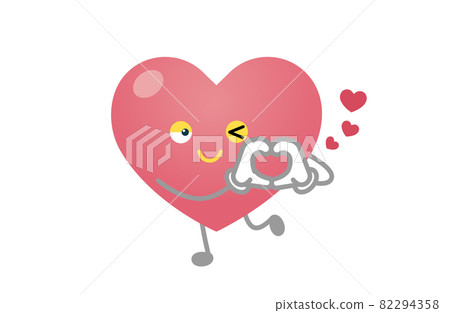 矢量圖的心髒字符（求愛行為） 82294358