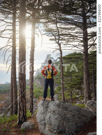 the concept of discovery and hiking, nature and freedom 82296600