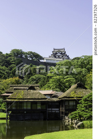 Hikone Castle Genkyuen Garden Genkyuen Garden Castle Tower and Rinikekaku Hikone City, Shiga Prefecture 82297326