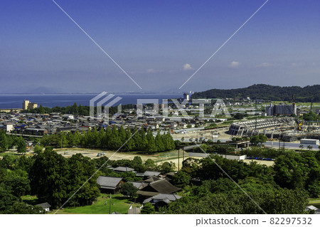 從彥根城眺望滋賀縣彥根市松原 82297532