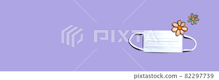 Medical worker appreciation theme with flowers and mask 82297739