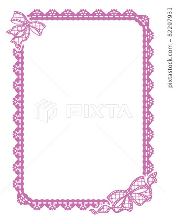 Lace ribbon frame. Vector material. 82297931