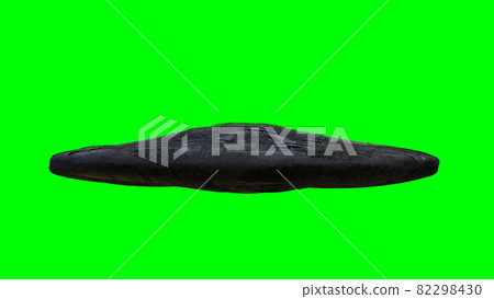 Futuristic alien sci fi ship isolate on green screen. 3d rendering. Futuristic alien sci fi ship isolate on green screen. 3d rendering. 82298430